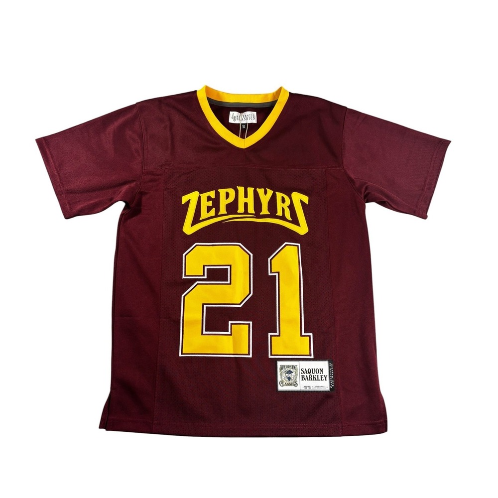 Headgear Classics Saquon Barkley Zephyrs High School Jersey Maroon Mens S NEW